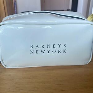Barney’s New York vinyl toiletries bag and makeup bag.